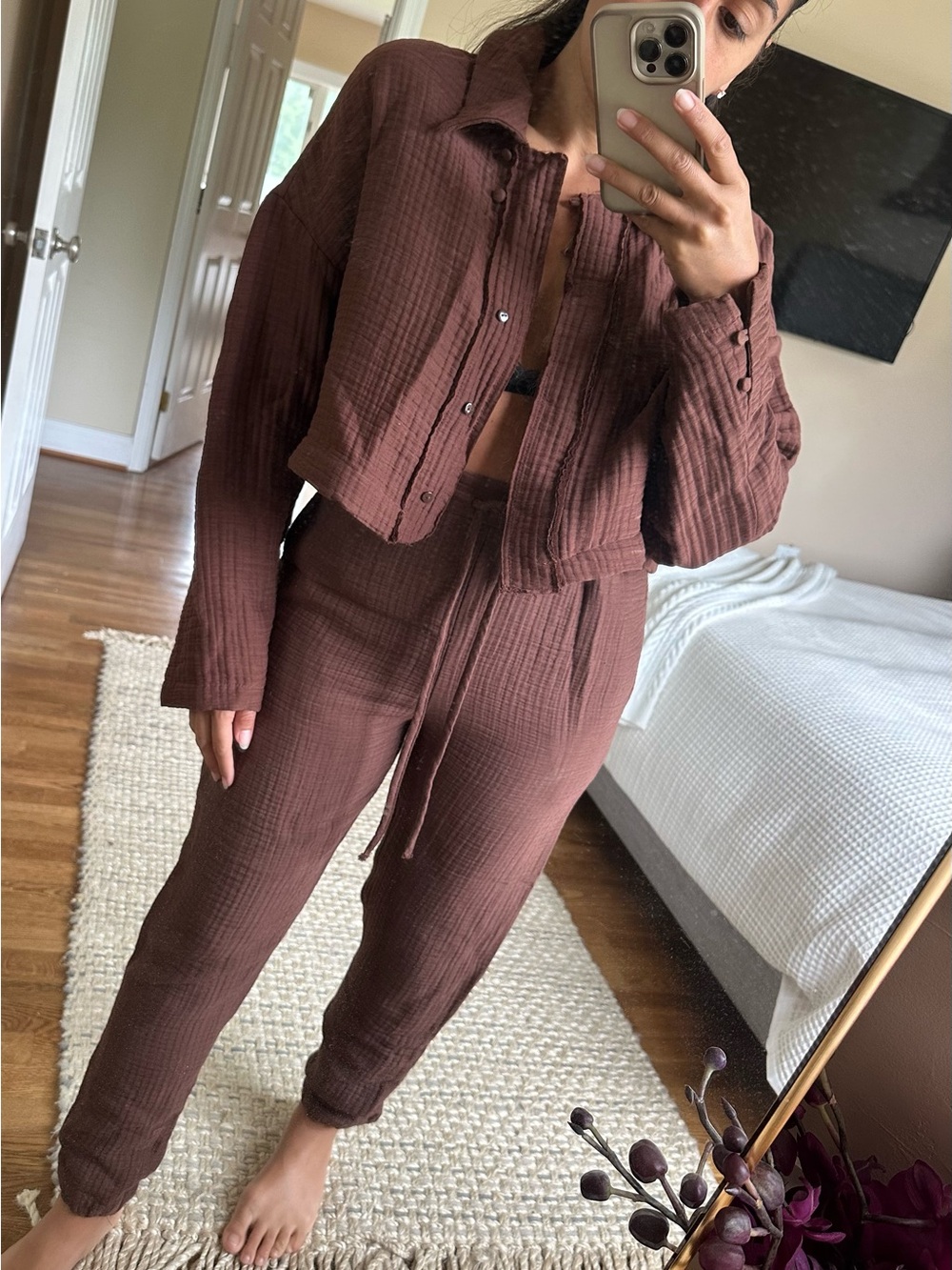 Zara Two Piece Set - Brown